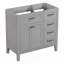 Meuble-lavabo 36 po sans lavabo, base d'armoire seulement, armoire de salle de bain avec tiroirs, structure solide et panneau de fibres à densité moyenne-116026951-116026953