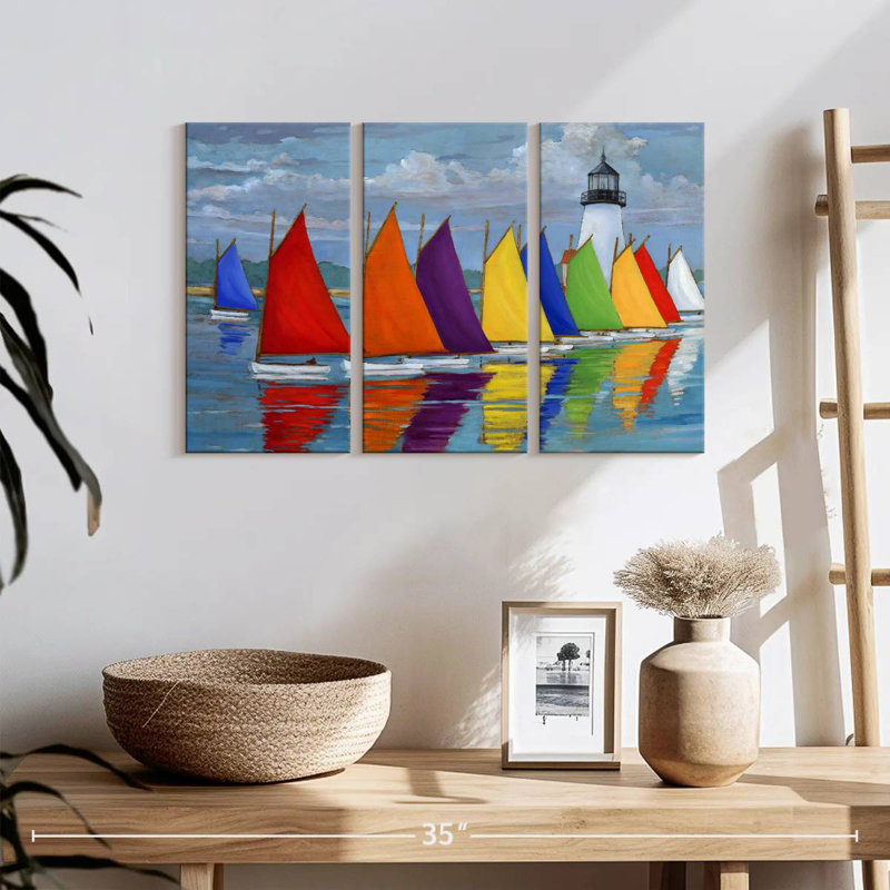 Mehar Rainbow Fleet, 48" H x 74" W