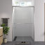 44 - 48 "x 76" porte de douche coulissante double pour salle de bain, verre trempé transparent de 6 mm de 1/4 po, cadre en aluminium et rouille, configuration réversible-125665496