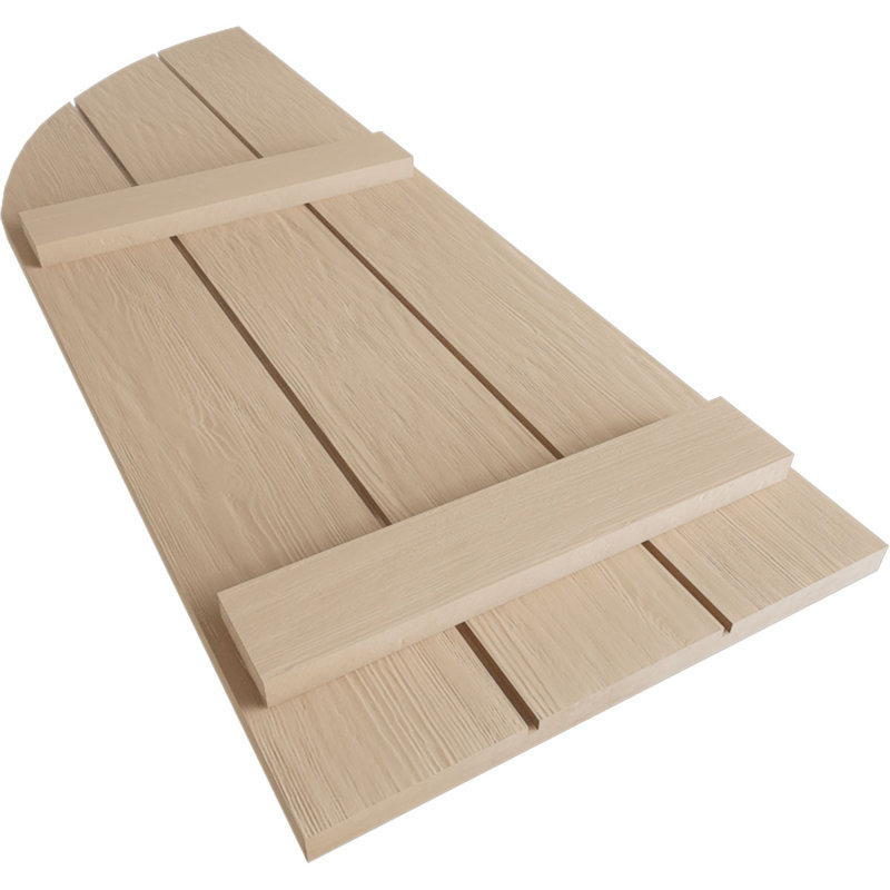 Timberthane à trois planches jointes avec niches en bois, H 62 po x l 16,5 po, Texture sciée brute / brun clair apprêté, 16"