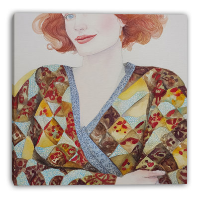 Patchwork Smile Wrapped Canvas Wall Art