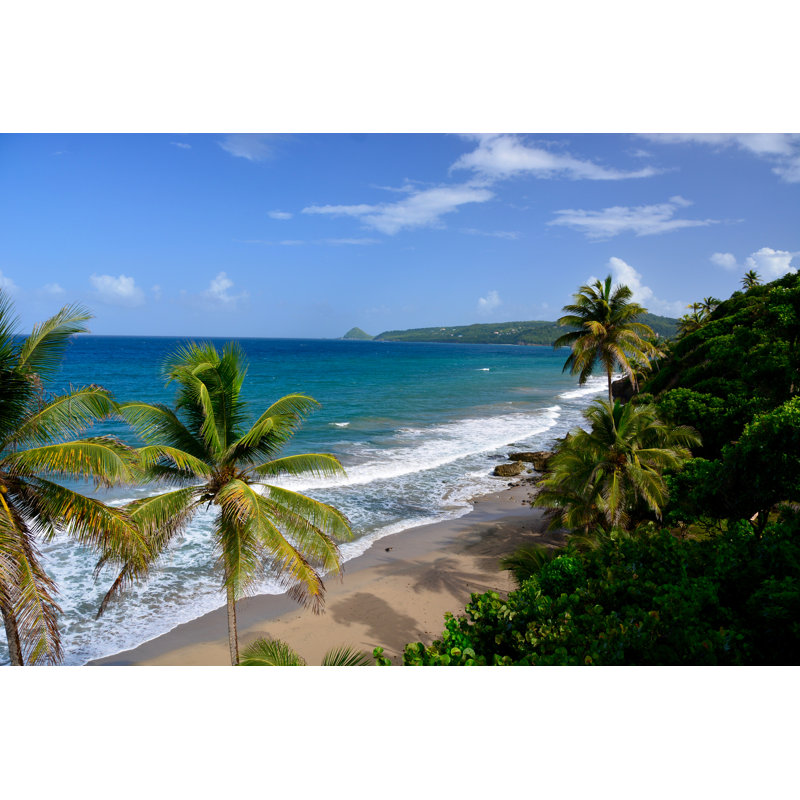 Tropical Caribbean Beach Island - Wrapped Canvas Print, 30cm H x 46cm W x 3.8cm D
