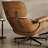Mid Century Chaise Lounge Chair With Ottoman, Top Grain Leather, Modern Office Chair Classic Design, Heavy Duty Base Support For Living Room Study Lounge Office-154908645