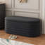 Rangement rembourré noir de 40 pouces - Banc en tissu pour la chambre à coucher, le salon, rehaussant l'apparence de la pièce-857089109