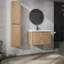 Meuble-lavabo moderne avec lavabo et armoire latérale - fixation murale 30 po, pour une salle de bain tendance et calme-121098921