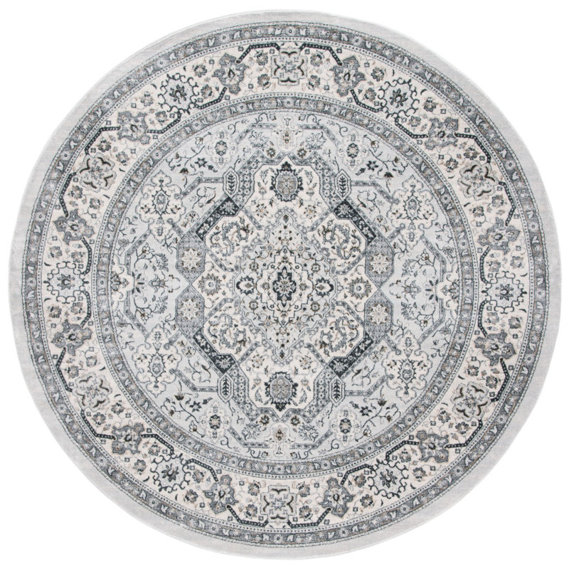 Gurseese Performance Oriental Rug, Round 6'7"