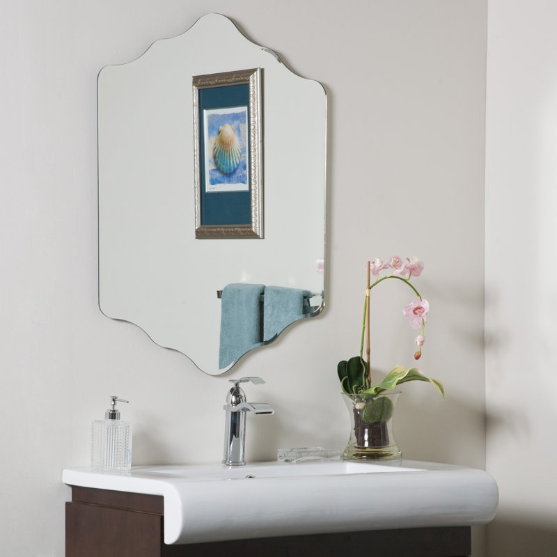 Vandam 24" x 32" Frameless Diamond Bathroom Vanity Mirror