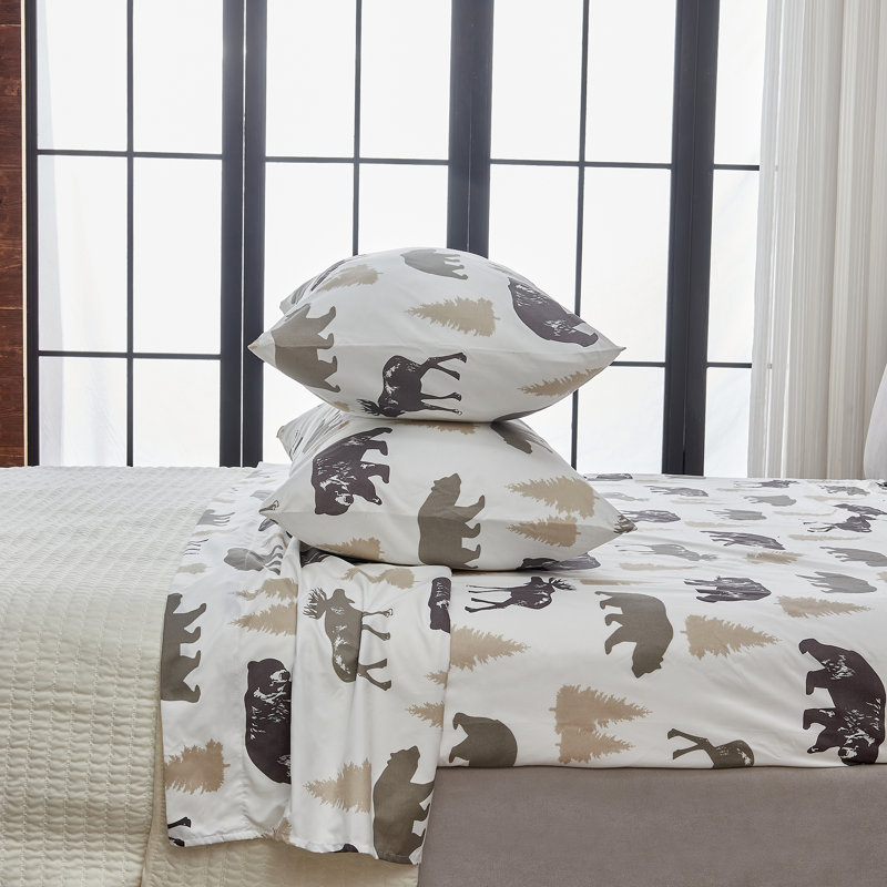 Ensemble de draps en microfibre Ultra Soft Lodge, Très grand, Ours