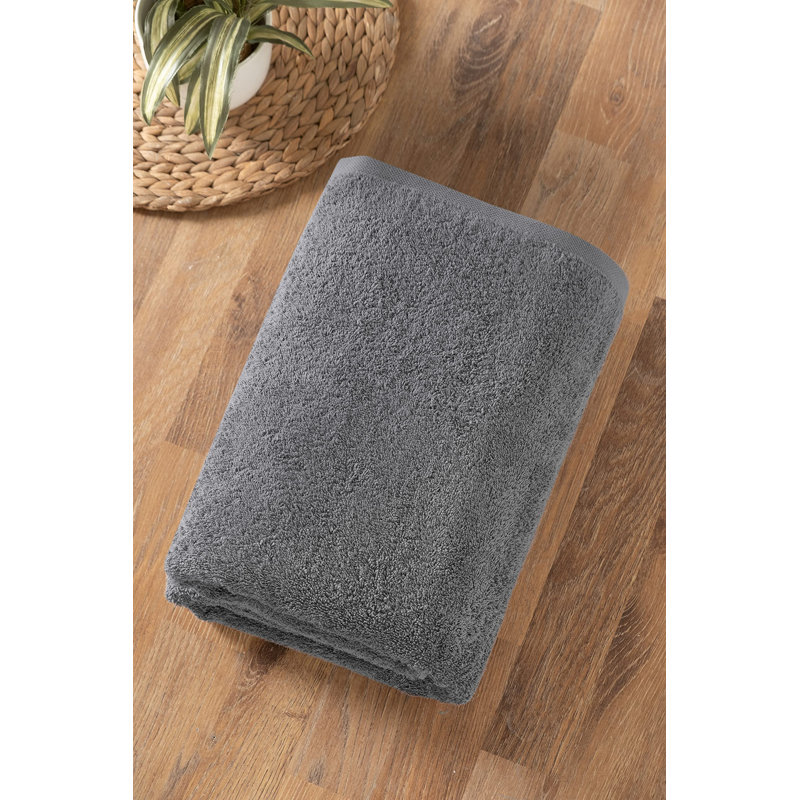 Drap de bain en coton, Gris foncé
