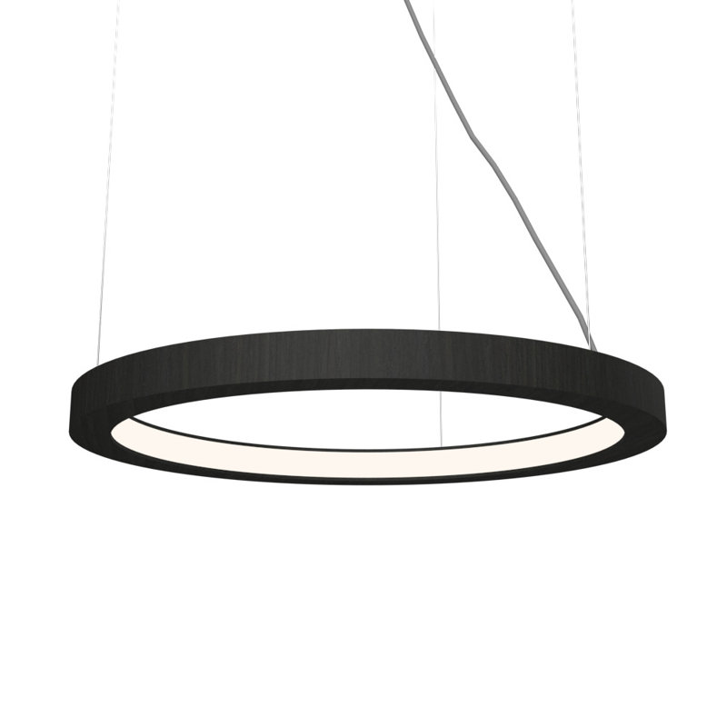 Luminaire suspendu à cadre DEL, H 1,18 po x l 39,37 po x P 39,37 po, Gris anthracite