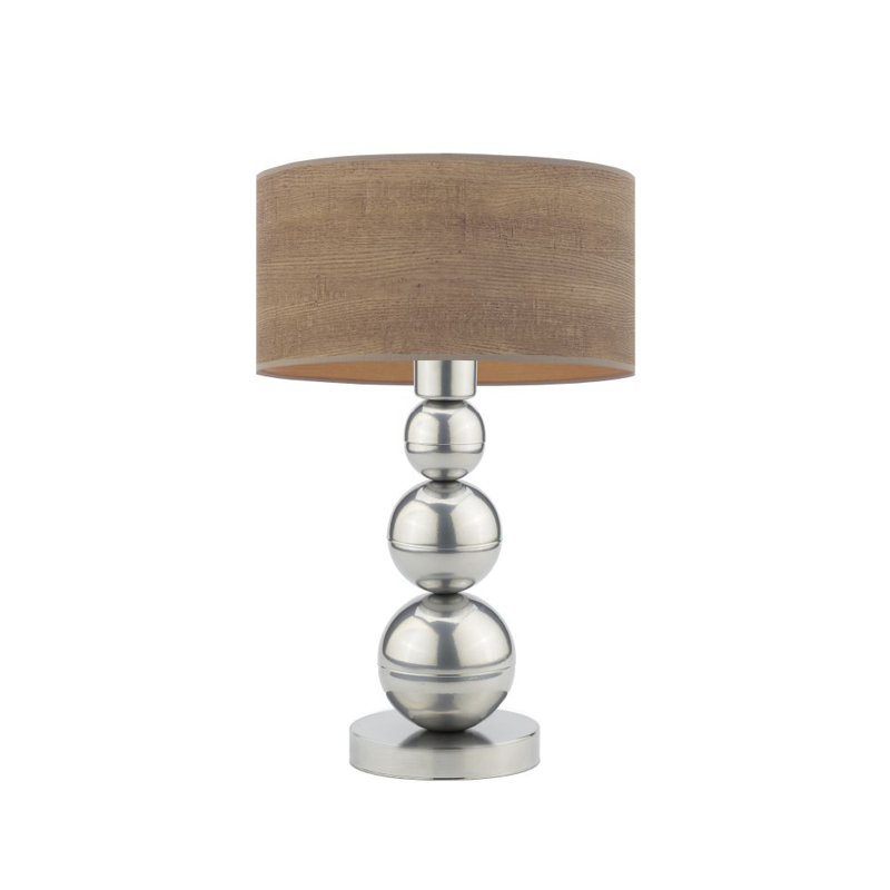 Monti Metal Table Lamp, Brown, Silver
