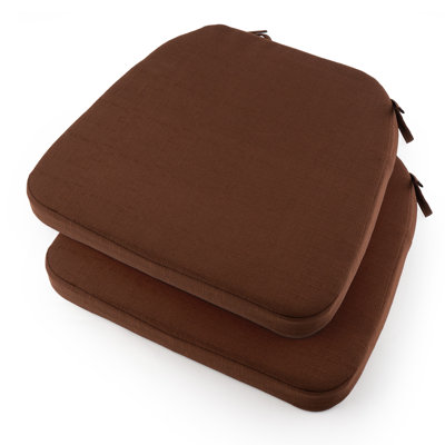 Chair Cushions for Dining Chairs with Ties, Indoor/Outdoor Kitchen Chair Pad with Non-Slip Backing, Dining Seat Cushion with Machine Washable Removable Cover, 16"x16"x2"