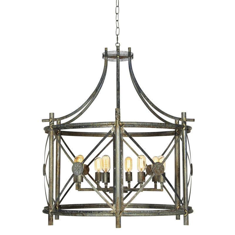 Lustre tambour à 8 lumières Rosette, Haute mer