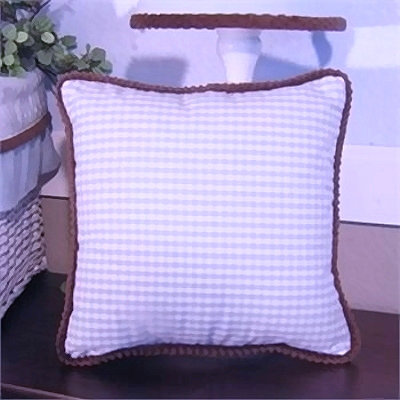 Coussin bleu chocolat