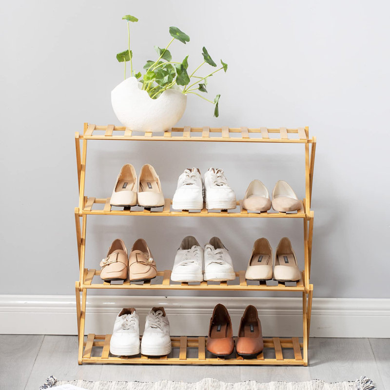 12 Pair Stackable Shoe Rack