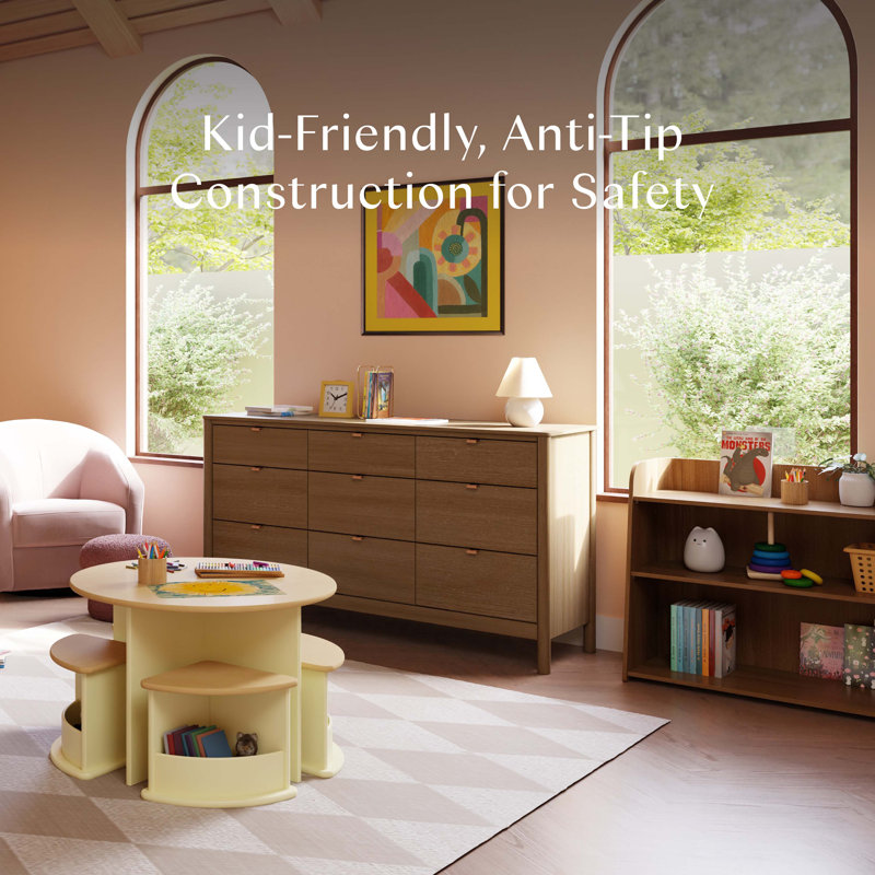 Melo Montessori-Inspired Bookcase, Natural Walnut