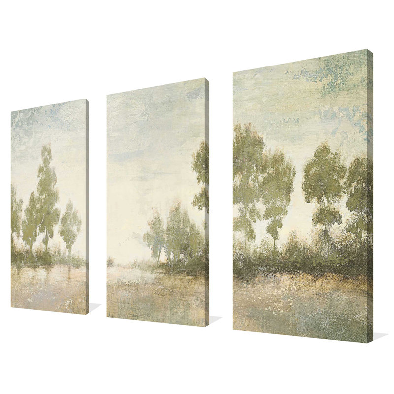 «Distant Valley Panel», reproduction sur toile 3 pièces, H 32 po x l 48 po x P 1 po