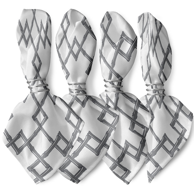 Ensemble de serviettes 4 pièces Connelly, L 18 po x L 18 po, gris