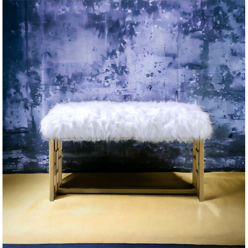 Winterbourne Down Faux Fur Upholstered Bench