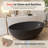 67" Freestanding Solid Surface Soaking Oval Bathtub-111464615