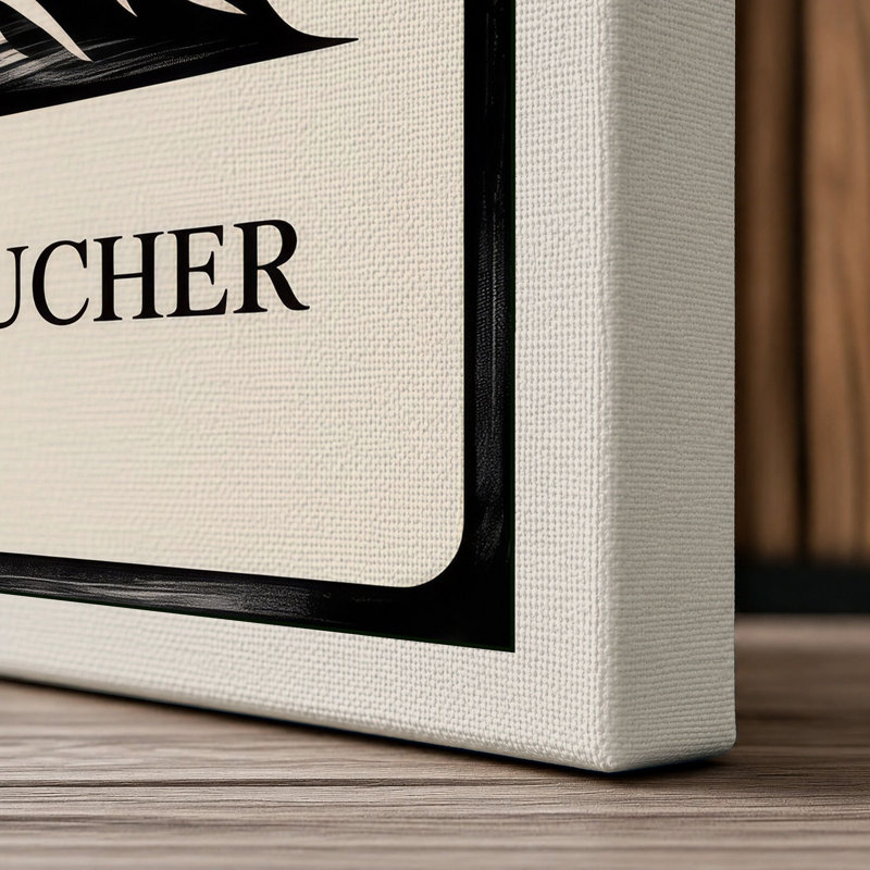 Le Coucher Minimalist - Wrapped Canvas, 24x16 - 61.0 x 40.6 cm, Cream Border