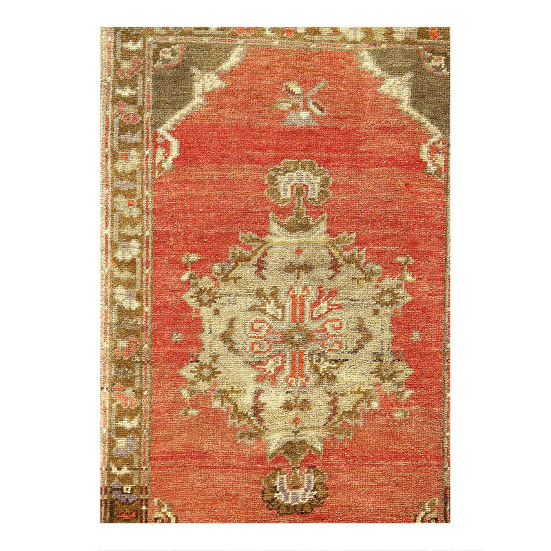 Tapis turc antique Oushak 1 pi 7 po x 3 pi
