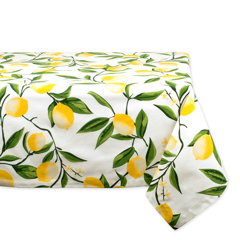 Hyde Cotton Blend Machine Washable Tablecloth, 52" L x 52" W