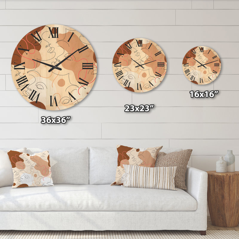 Horloge murale en bois, Grand