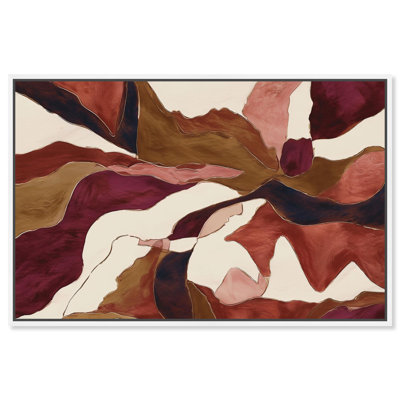 Collage of a Red World II Canvas Print Boho Wall Decor by Art Remedy, White Frame, 30 x 20