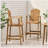 Outdoor Acacia Wood Adirondack Barstools, Set Of 2, Stained For Durability And Timeless Style-336475871
