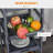 Mobile Rolling Kitchen Island Trolley Serving Cart With Underneath Drawer & Slide-Out Wire Storage Basket, Grey