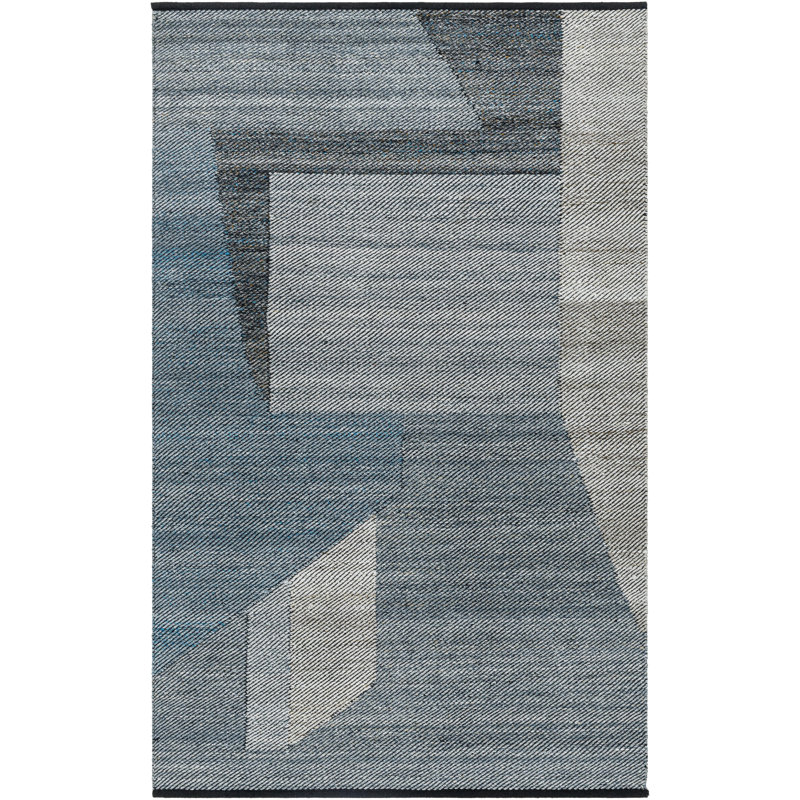 Rectangle Campbelle abstrait tissé à plat recyclé P.E.T. Tapis intérieur / extérieur, Rectangle 2 pi x 3 pi