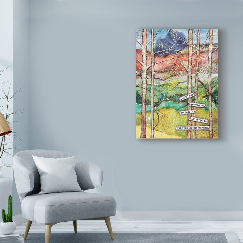 « matinée prayer », reproduction d’impression sur toile tendue, H 19 po x l 14 po x P 2 po