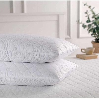 Protège-oreiller imperméable (2 pièces), blanc, 19,7 po x 27,6 po | 100% polyester, doux et durable | Protège contre les allergènes et les taches, idéal pour l'entretien et le confort de la literie