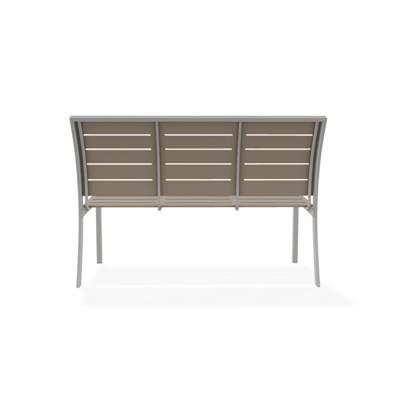 Bazza Outdoor Bench, Kona P10, Textured Warm Gray