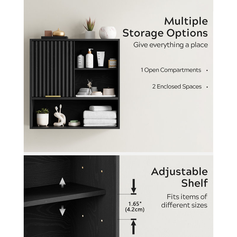 Zydi Bathroom Storage （Set of 2）, Black