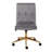 Ergonomic Velvet Armless Swivel Adjustable Height Office Task Chair-1336767009