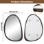 Asymmetrical Wood Framed Wall Accent Mirror-1369834240