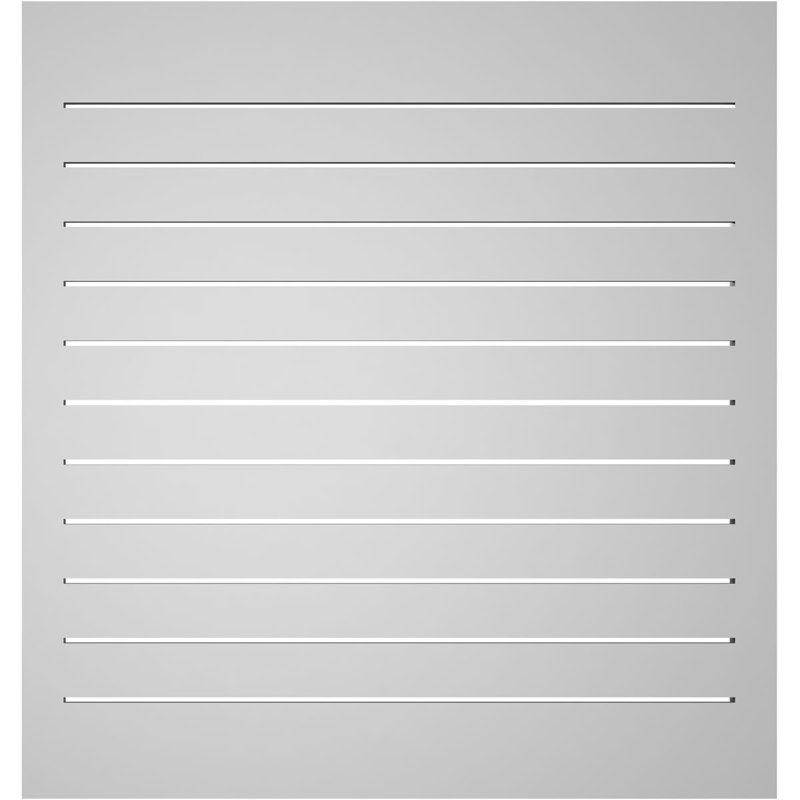 Évent à pignon fonctionnel en uréthane rectangulaire à fixation en surface, brun clair apprêté, H 38 po x l 36 po x P 1,5 po