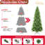 Arbre de Noël mince de 4 pi, 424 branches Pe + réalistes, branches articulées pour une installation simple, entrées de support stables et petits espaces décoratifs en saison festive, pointes mixtes de 48 pouces, structure facile en métal