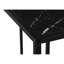 Console de chambre à coucher étroite - Plateau en stratifié d'aspect marbre noir et structure en métal, moderne pour la base, pièce d'angle