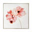 «Sparkles Home Pink Flowers», art mural sur toile | Strass 3D peint à la main cadre doré argenté-1702602517