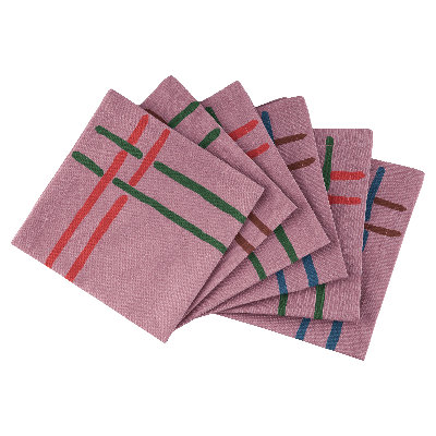 6 Napkins La Vie en Rose Offcut Version