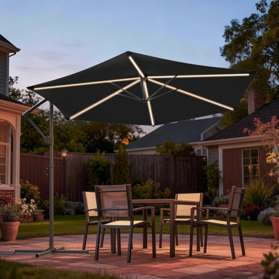 Parasol d'extérieur à DEL 10 pi