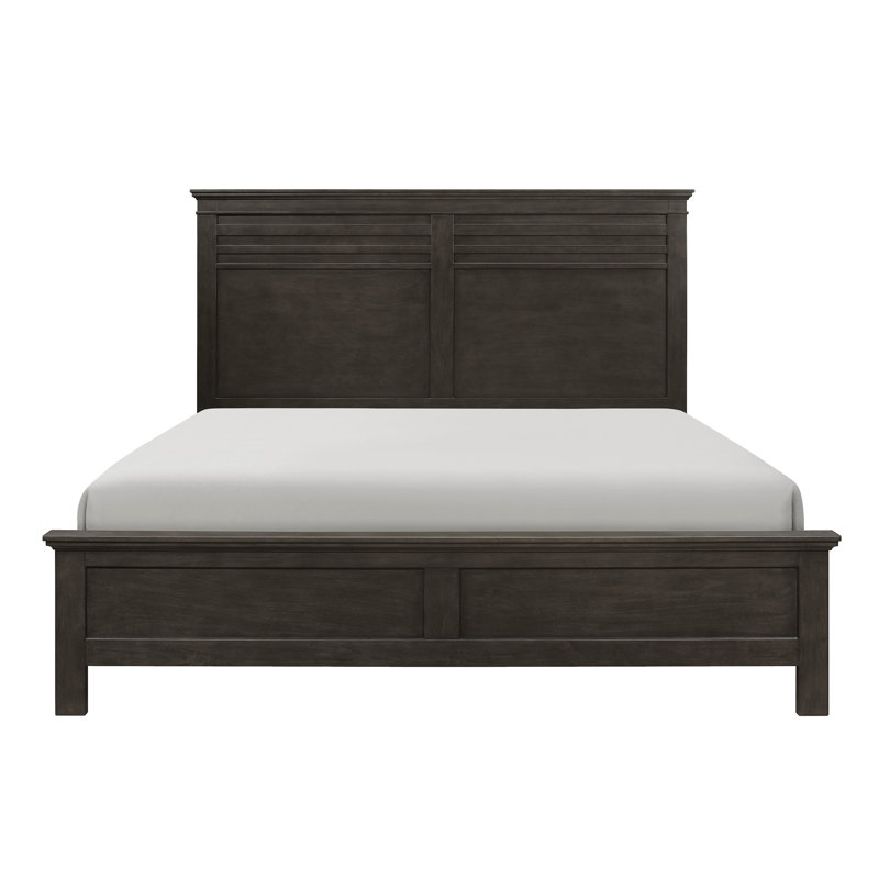 Oakridge Solid Wood Bed Frame, California King, Gray