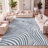 Amorra High-Low Abstract Groovy Striped Dark Blue/Cream Indoor/Outdoor Rug-1423269356