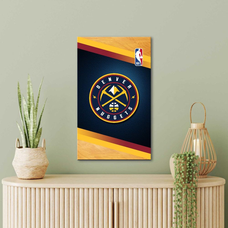 Denver Nuggets NBA, impression sur toile - Officiellement sous licence, reproduction de l'équipe de basketball, Toile tendue