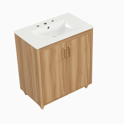 Meuble-lavabo simple 36 po avec comptoir en céramique Bayview