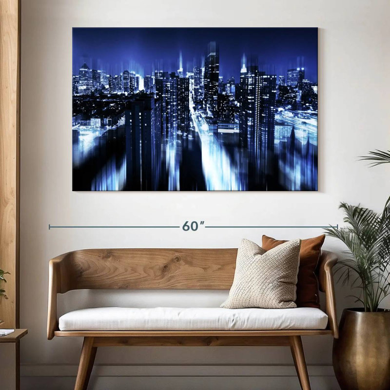 Nicci Blue Night Manhattan, H 34 po x l 51 po