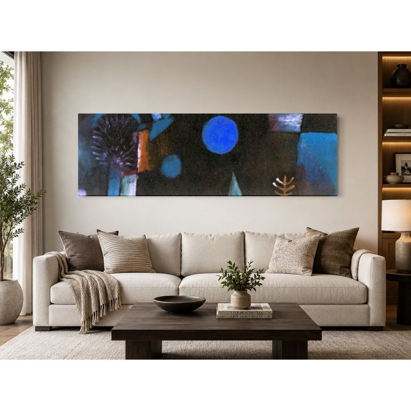 «Blue Night Landscape», art mural sur toile panoramique, 30" W x 10" H